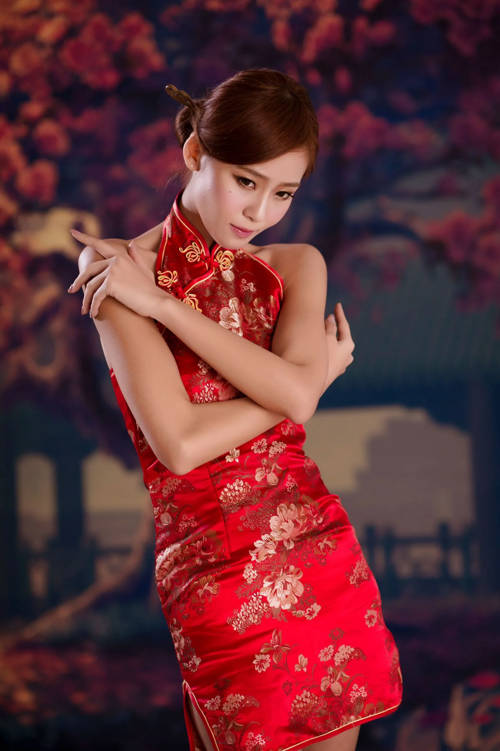 [Chương bổ sung BEAUTYLEG] Winnie Xiaoxue - Những bức ảnh gợi cảm và quyến rũ trong bộ sườn xám đỏ - 10