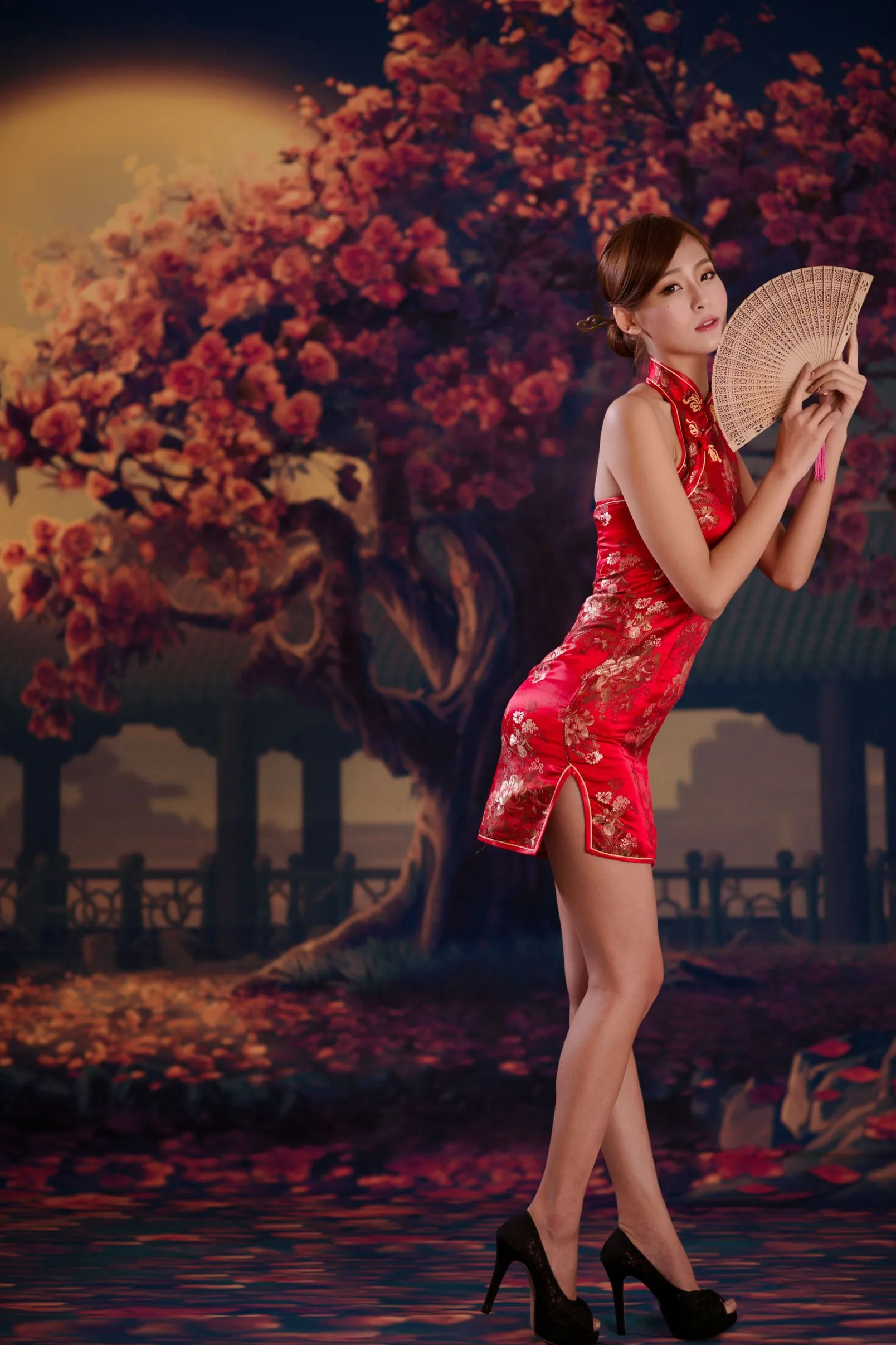 [Chương bổ sung BEAUTYLEG] Winnie Xiaoxue - Những bức ảnh gợi cảm và quyến rũ trong bộ sườn xám đỏ - 25