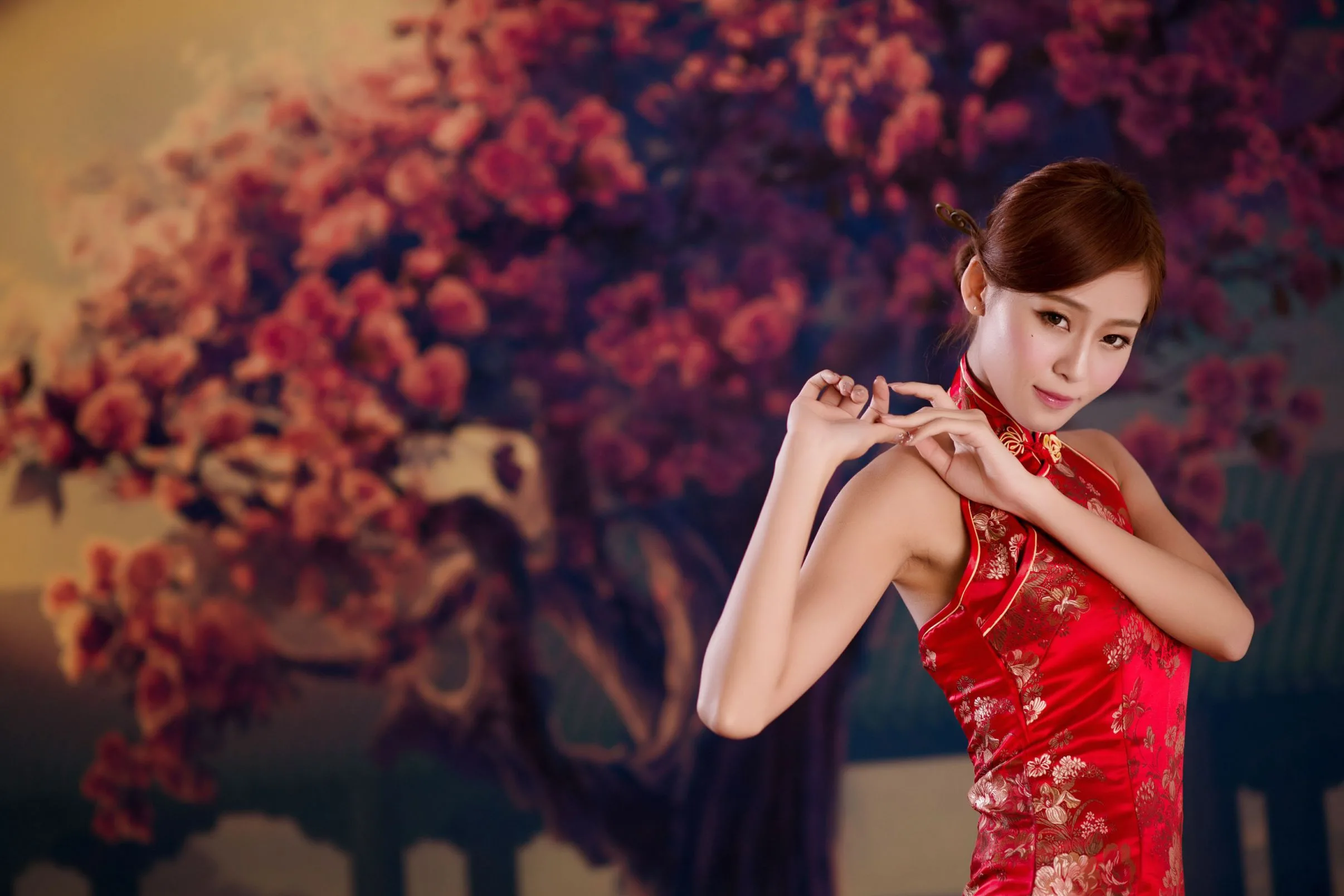 [Chương bổ sung BEAUTYLEG] Winnie Xiaoxue - Những bức ảnh gợi cảm và quyến rũ trong bộ sườn xám đỏ - 32