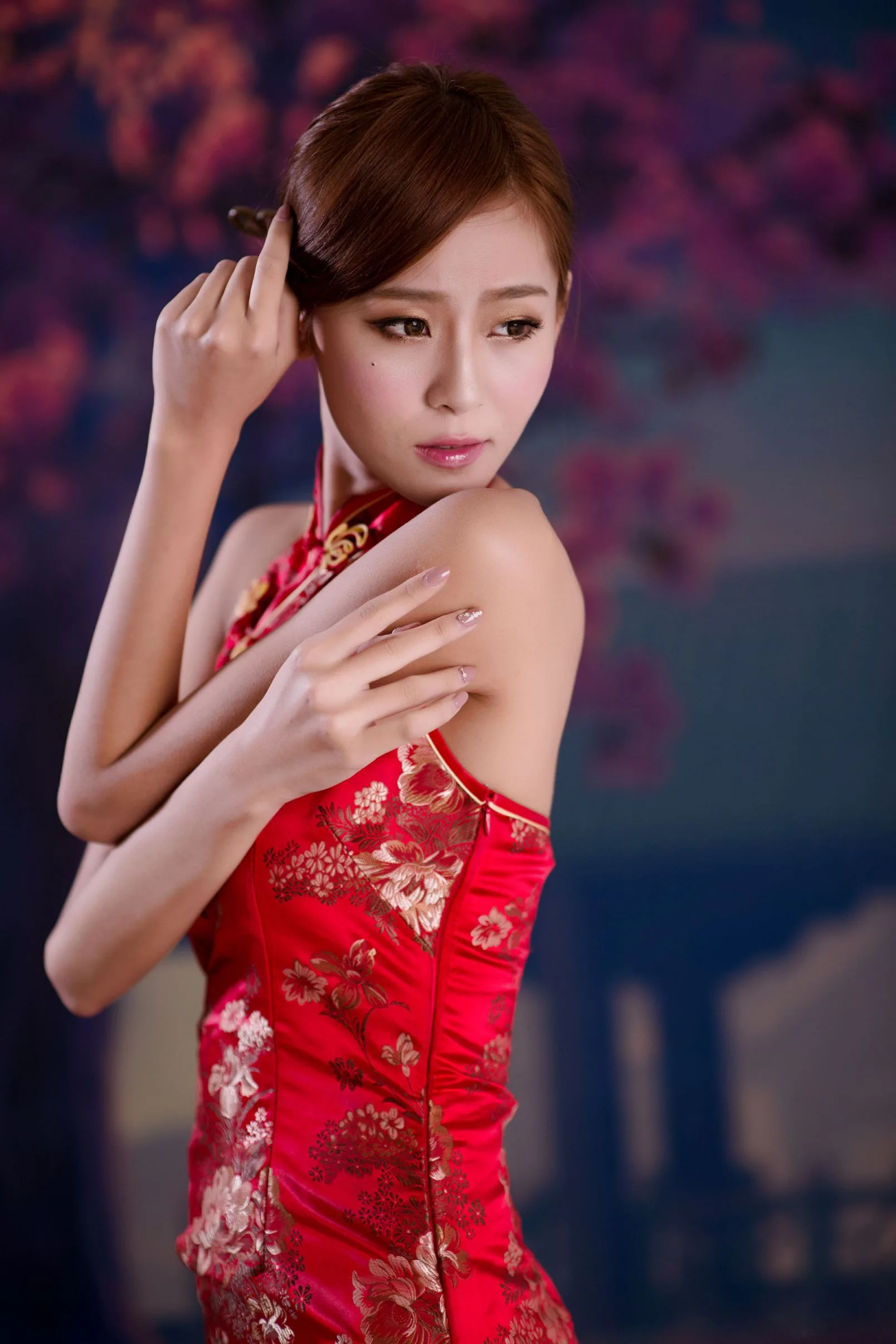 [Chương bổ sung BEAUTYLEG] Winnie Xiaoxue - Những bức ảnh gợi cảm và quyến rũ trong bộ sườn xám đỏ - 18